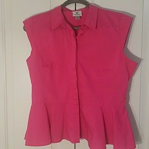 Worthington Peplum Pink Top PL